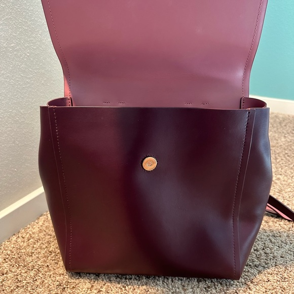 Plum Purple Kate Spade Backpack with Ballerina Pink Lining - Picture 2 of 5